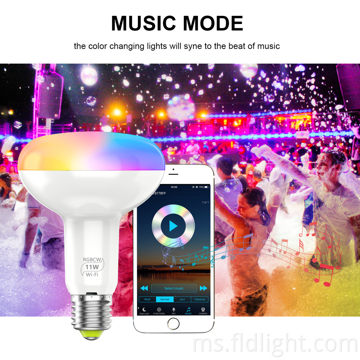 music mode smart led bulb